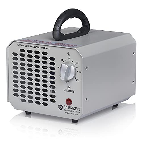 Enerzen O-555 Industrial Ozone Generator in silver, front view with control knobs | Mubboo