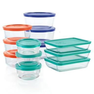 Pyrex Simply Store Glass Food Storage Containers, 12-Pack | Mubboo