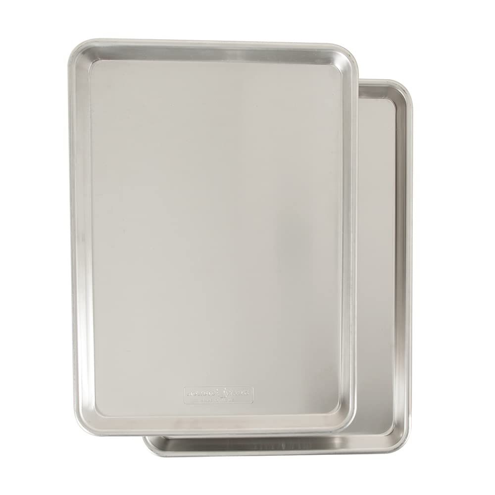 Nordic Ware Naturals Half Sheet aluminum baking pan with steel rim
