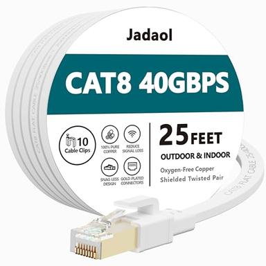 Jadaol Cat 8 Ethernet Cable 25 ft