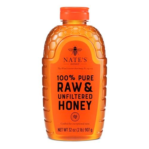 Nate's 32oz raw honey squeeze bottle