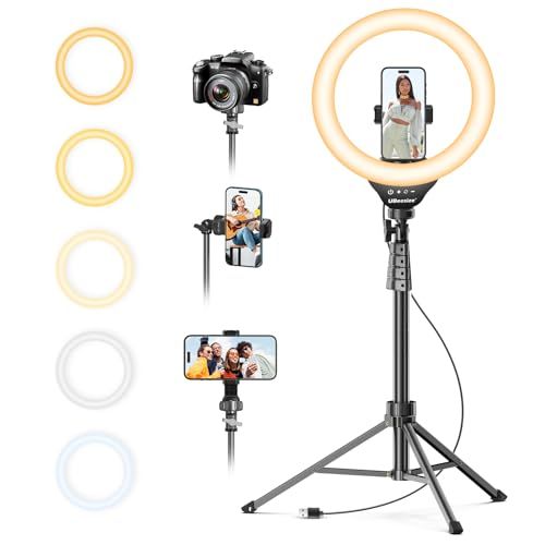 UBeesize 12 inch LED ring light with 62 inch tripod stand and phone holder | Mubboo