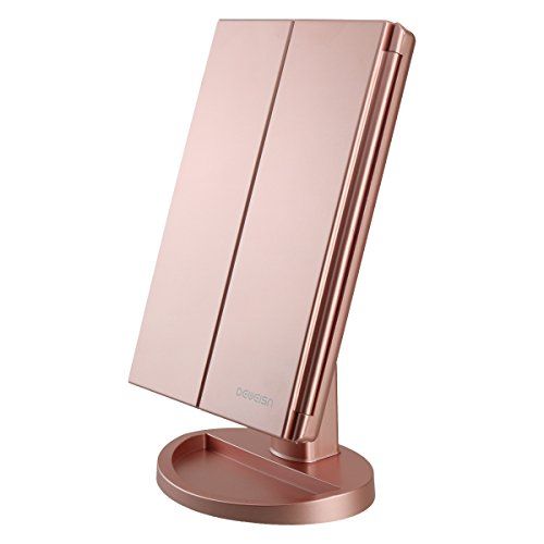 deweisn lighted tri-fold makeup mirror product photo