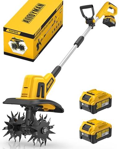 Alloyman 20V Cordless Tiller Cultivator | Mubboo