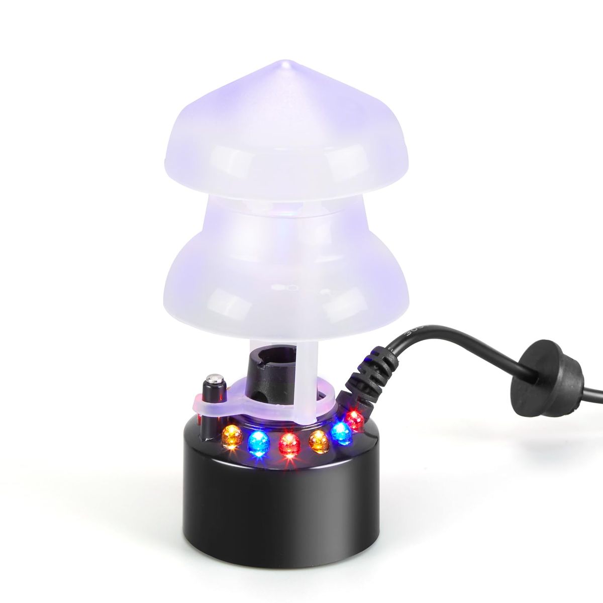 FITNATE 12 LED Mist Maker Fogger in a water basin with colorful lights
