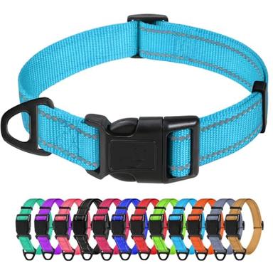 TagME Reflective Nylon Dog Collar, Medium | Mubboo