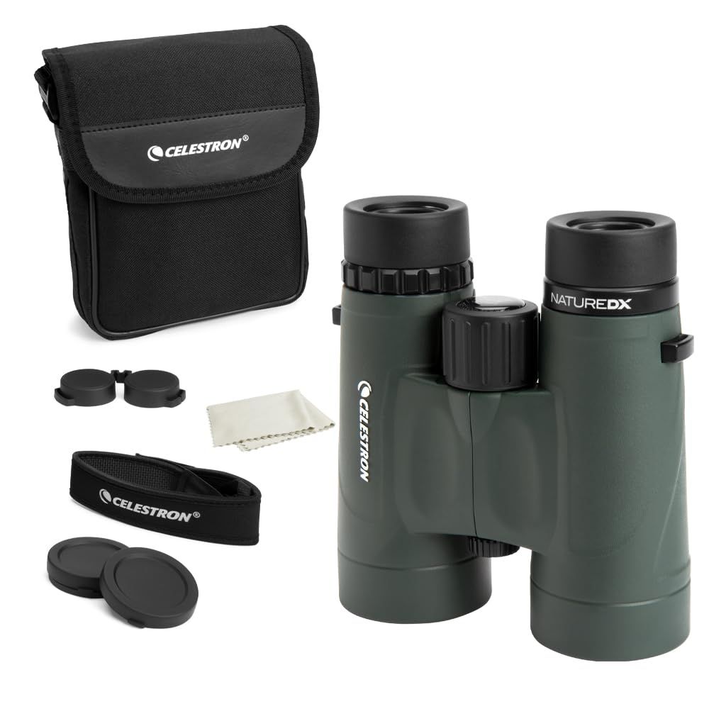Celestron Nature DX 8x42 binoculars with tripod adapter and case