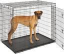 Solutions by MidWest Homes for Pets 54-Inch Drop Pin Crate for Giant Breeds Over 100 lbs, Double Door Dog Crate with Leak-Proof Tray & Secure Latches, Durable Drop Pin Construction | Mubboo