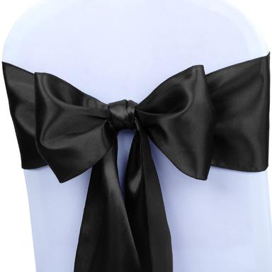 Babenest Satin Chair Sashes 50-Pack (Black) | Mubboo