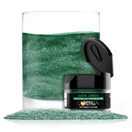 Brew Glitter edible dark green glitter for beer and cocktails | Mubboo