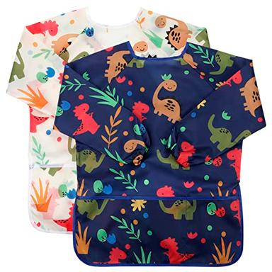 CUBACO 2 Pack Toddler Paint Smocks