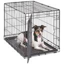 MidWest Homes for Pets 30-Inch iCrate for Medium Breeds, 21-40 lbs, Single Door Folding Dog Crate with Divider Panel, Leak-Proof Tray & Secure Latch, Portable, Durable & Easy to Assemble | Mubboo