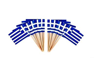 JAVD 100 Pcs Greek Toothpick Flags