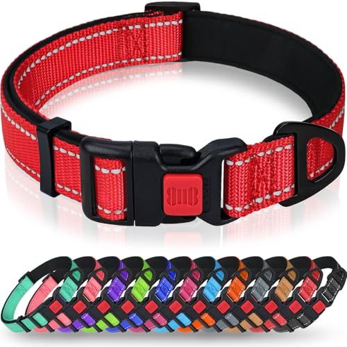 Taglory reflective padded dog collar product photo