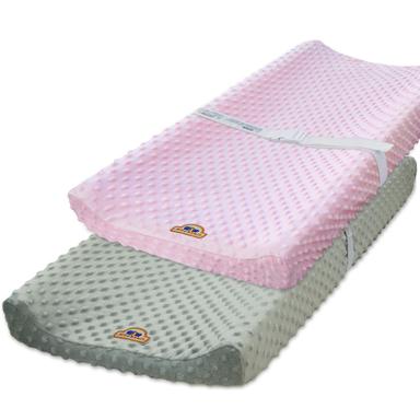 BlueSnail Ultra Soft Minky Dot Changing Pad Cover 2 Pack