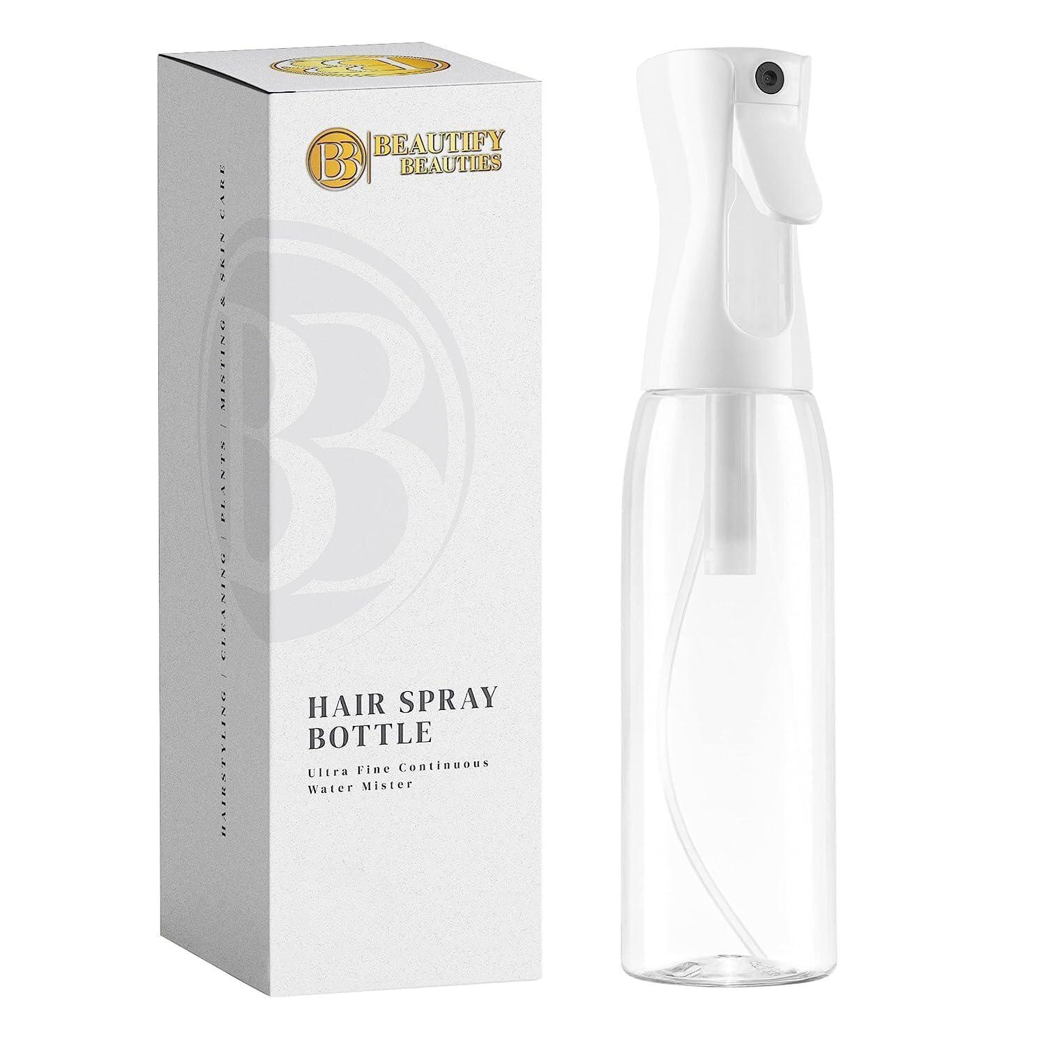 BeautifyBeauties continuous mist spray bottle on white background