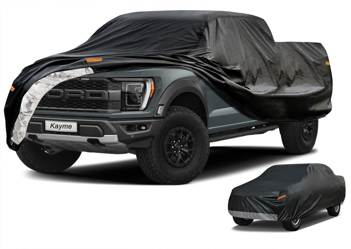 Kayme Waterproof All-Weather Truck Cover on a pickup truck