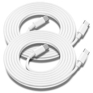 BSTOEM 2-Pack 10ft USB-C to USB-C 100W Charging Cable