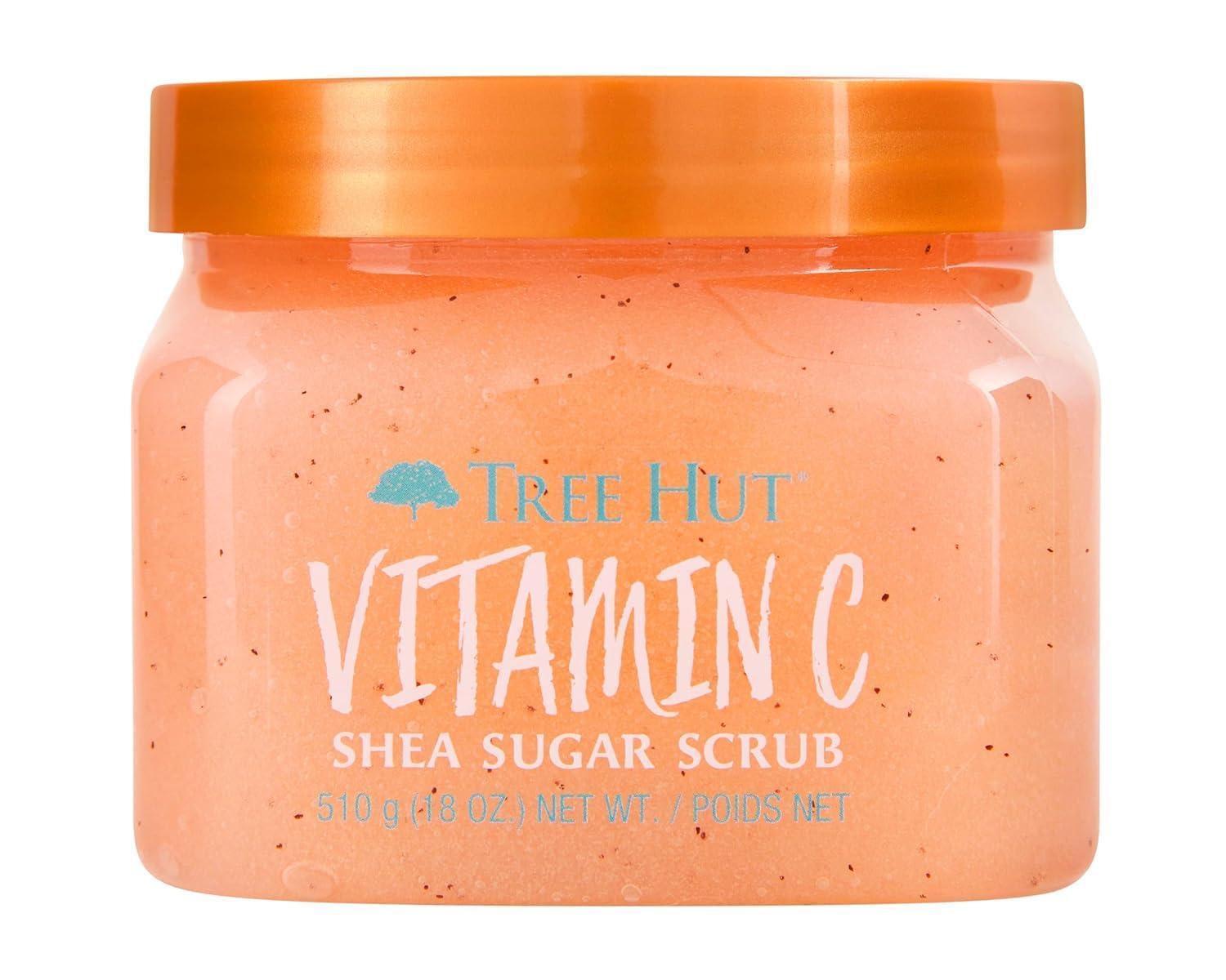 Tree Hut Vitamin C Body Scrub jar on white background
