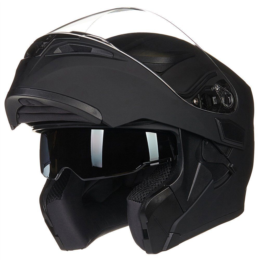 ILM Dual Visor Flip-up Modular Full Face Motorcycle Helmet