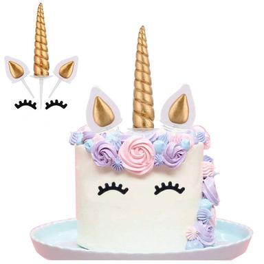 Yashell Reusable Unicorn Cake Topper Set