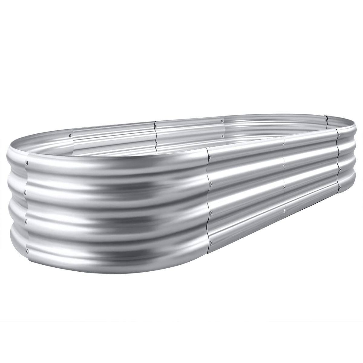 Land Guard galvanized raised garden bed with vegetables | Mubboo