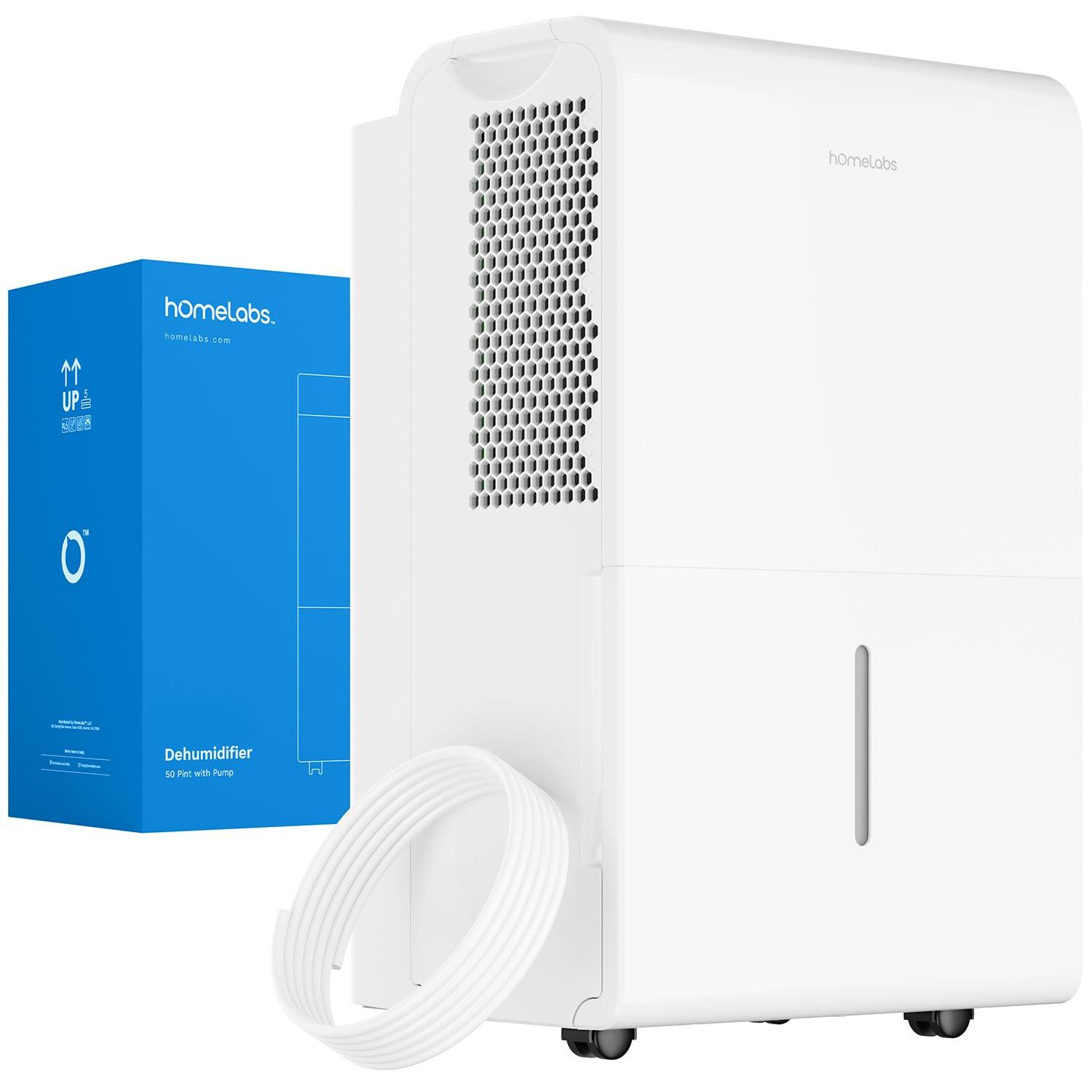 hOmeLabs 7,500 sq ft dehumidifier with pump
