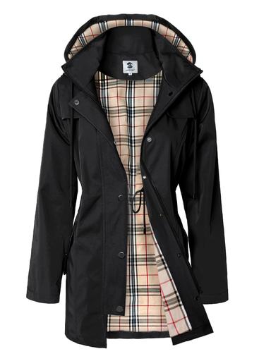 SaphiRose Women's Long Hooded Raincoat