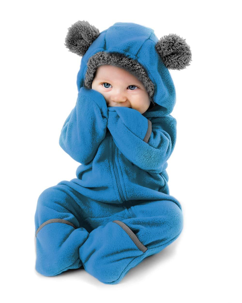 Cuddle Club Fleece Baby Bunting Bodysuit with Hood