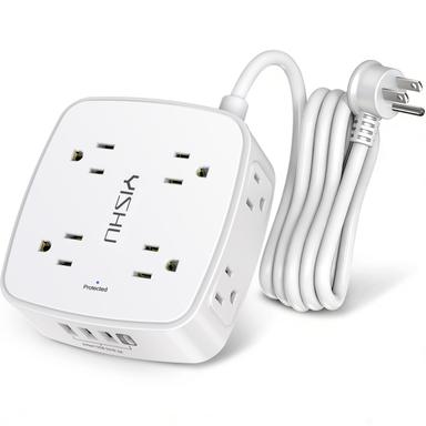 YISHU 8-Outlet Cube Surge Protector