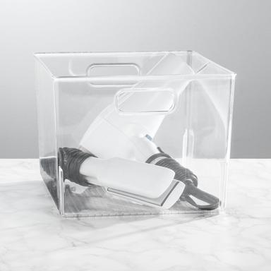 mDesign Stackable Plastic Storage Bins (8-Pack, Clear) | Mubboo