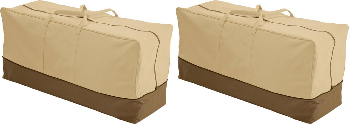 Classic Accessories Veranda Water-Resistant 45.5 Inch Patio Cushion Storage Bag, pack of 2 | Mubboo