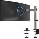 VIVO Single 13 to 38 inch Ultrawide Monitor Arm Desk Mount, Regular Screens up to 32 inches, 22 lbs capacity, Fully Adjustable Stand with C-Clamp and Grommet Base, Black, STAND-V001 | Mubboo