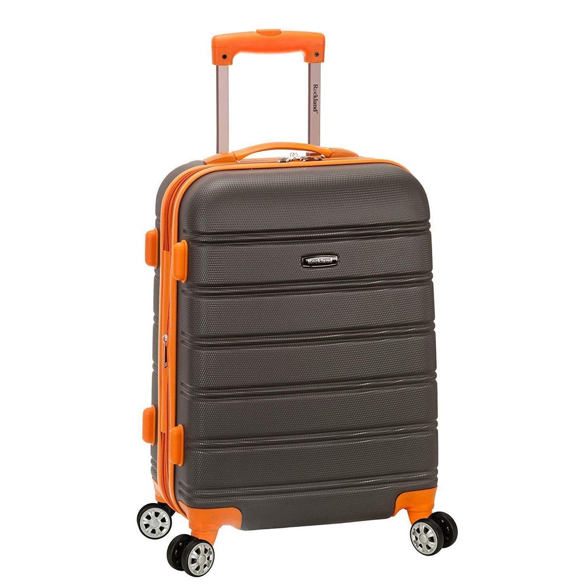 Rockland Melbourne Hardside Expandable Spinner Wheel Luggage, Charcoal, Carry-On 20"