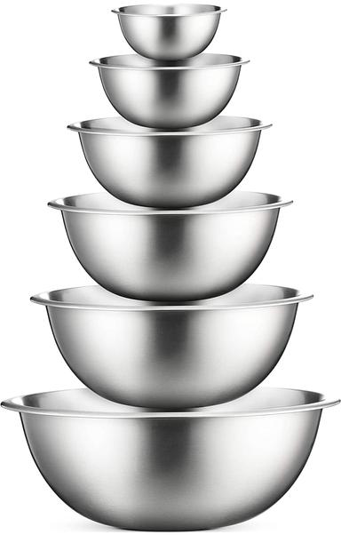 FineDine Stainless Steel Mixing Bowls Set, 6-Piece