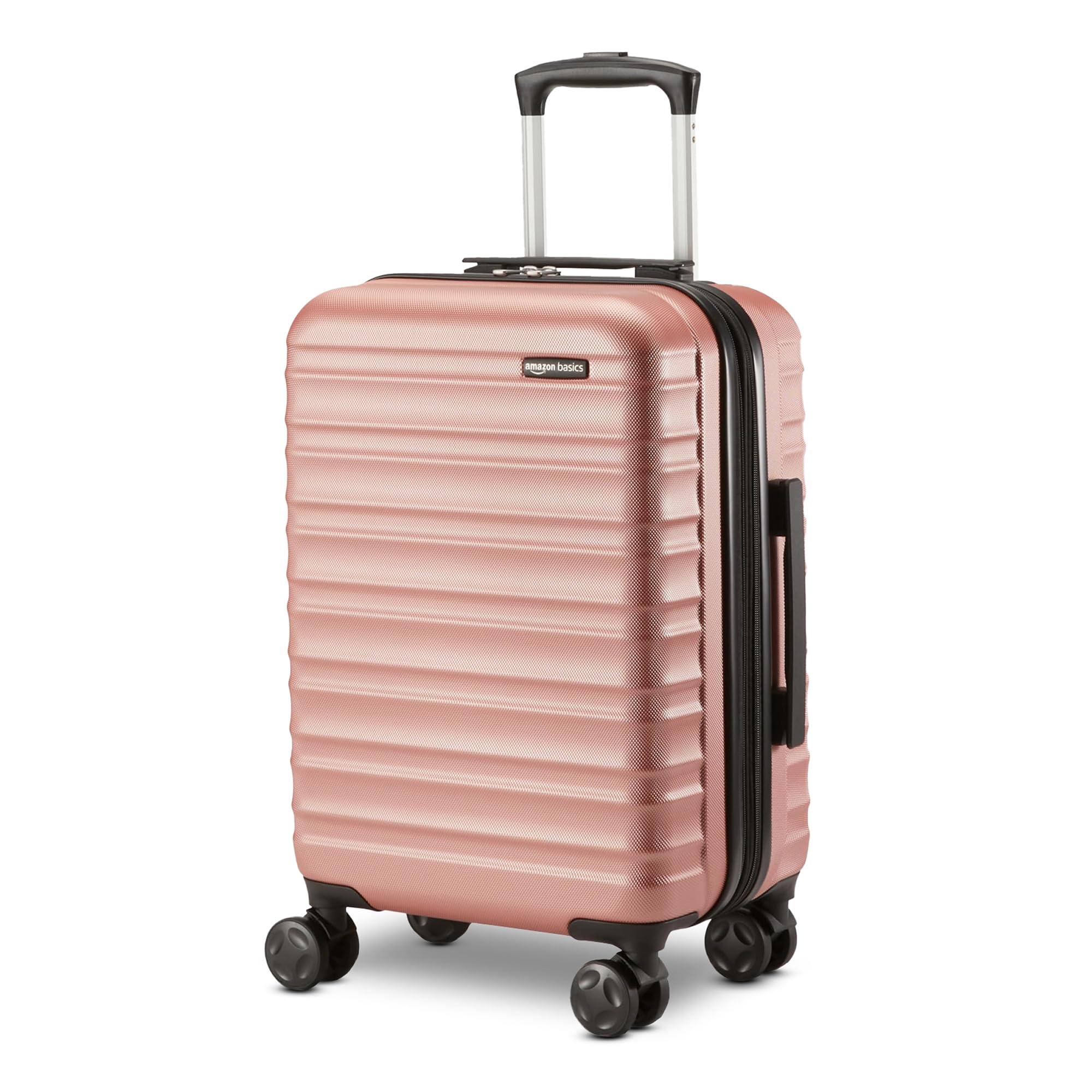 Amazon Basics 21" Hardside Carry-On in Rose Gold