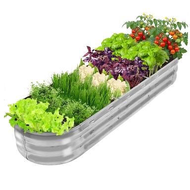 GADI 67-Inch Galvanized Raised Garden Bed | Mubboo