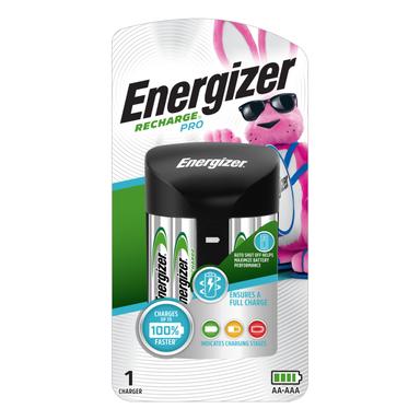 Energizer Recharge Pro Charger + 4 AA Batteries