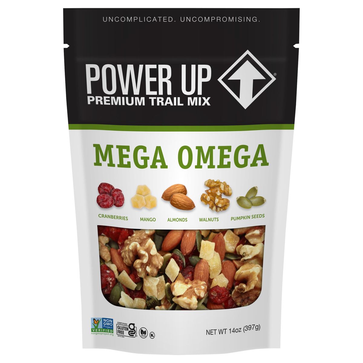 Power Up Mega Omega Trail Mix, 14 ounce bag