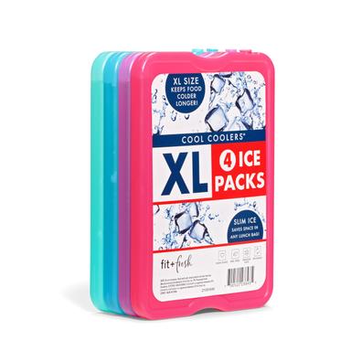 Cool Coolers by Fit & Fresh 4 Pack XL Slim Ice Packs