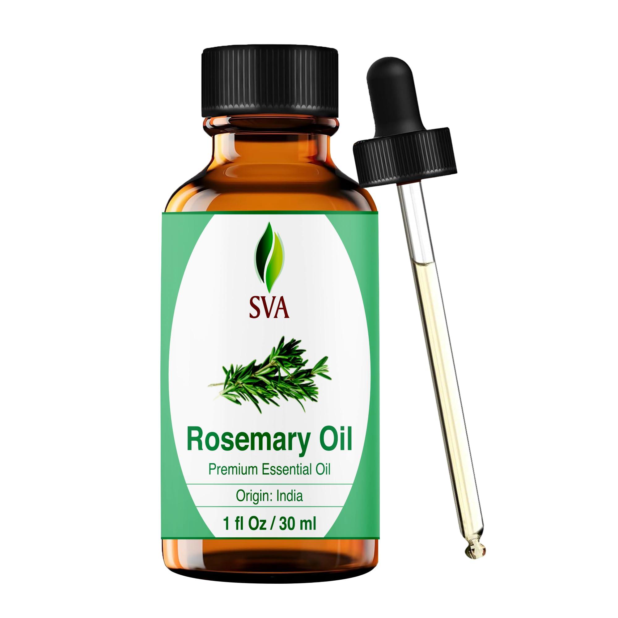 SVA Rosemary Essential Oil bottle with dropper