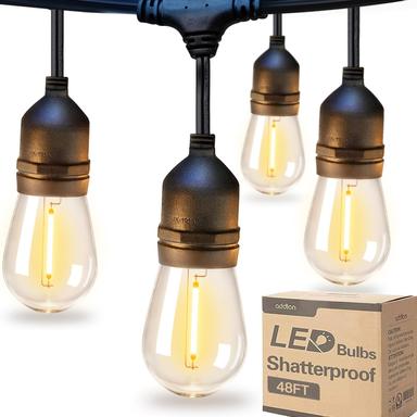 addlon 48FT LED Outdoor String Lights (Edison Vintage)