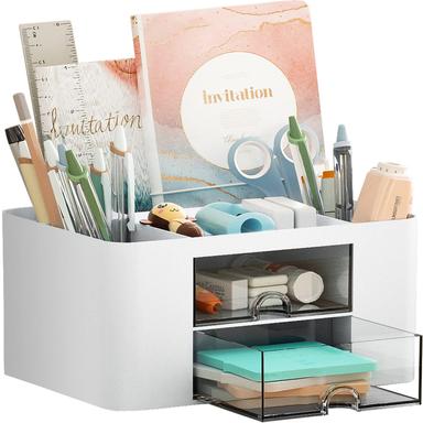 Marbrasse Pen Organizer with 2 Drawers