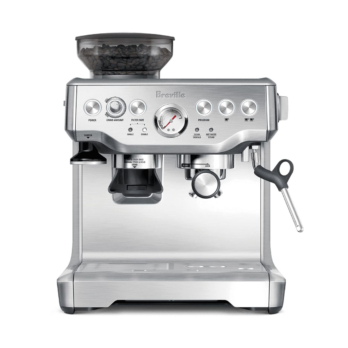 Breville Barista Express BES870XL espresso machine with steam wand | Mubboo