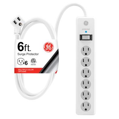 GE 6-Outlet Surge Protector (6 ft)