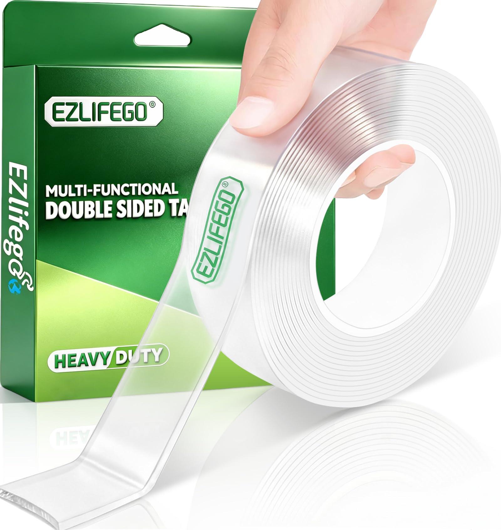 EZlifego Double Sided Tape Heavy Duty roll on a table
