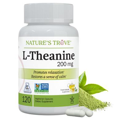Nature's Trove L-Theanine 200mg Vegetarian Capsules