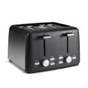 Amazon Basics 4 Slice Toaster, 7 Browning Settings, Extra Wide Slots for Bagels and Specialty Breads, Removable Crumb Tray, Cancel/Defrost/Bagel Buttons, 1500W, Black & Silver | Mubboo