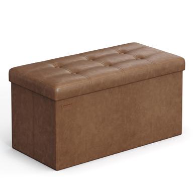 SONGMICS 30-inch Folding Storage Ottoman Bench
