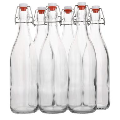 AYL Flip Top Glass Bottle 1 Liter Pack of 6